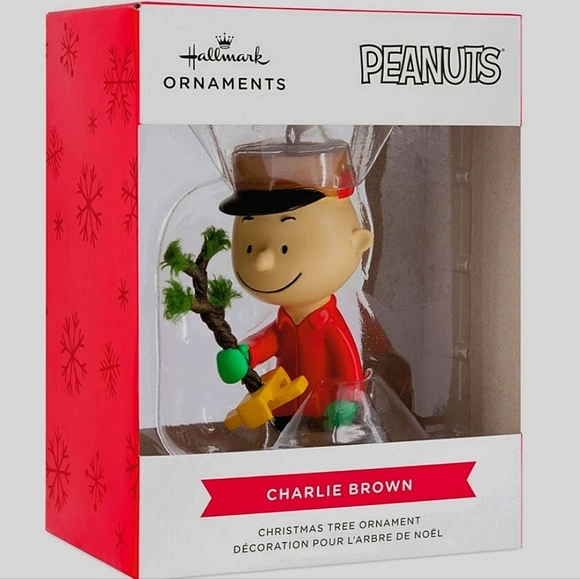 Peanuts Charlie Brown Kneeling With Tree Hallmark Ornament - Picture 2 of 16
